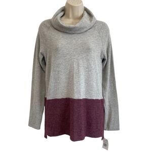 MOA MOA Colorblock Cowlneck Sweater